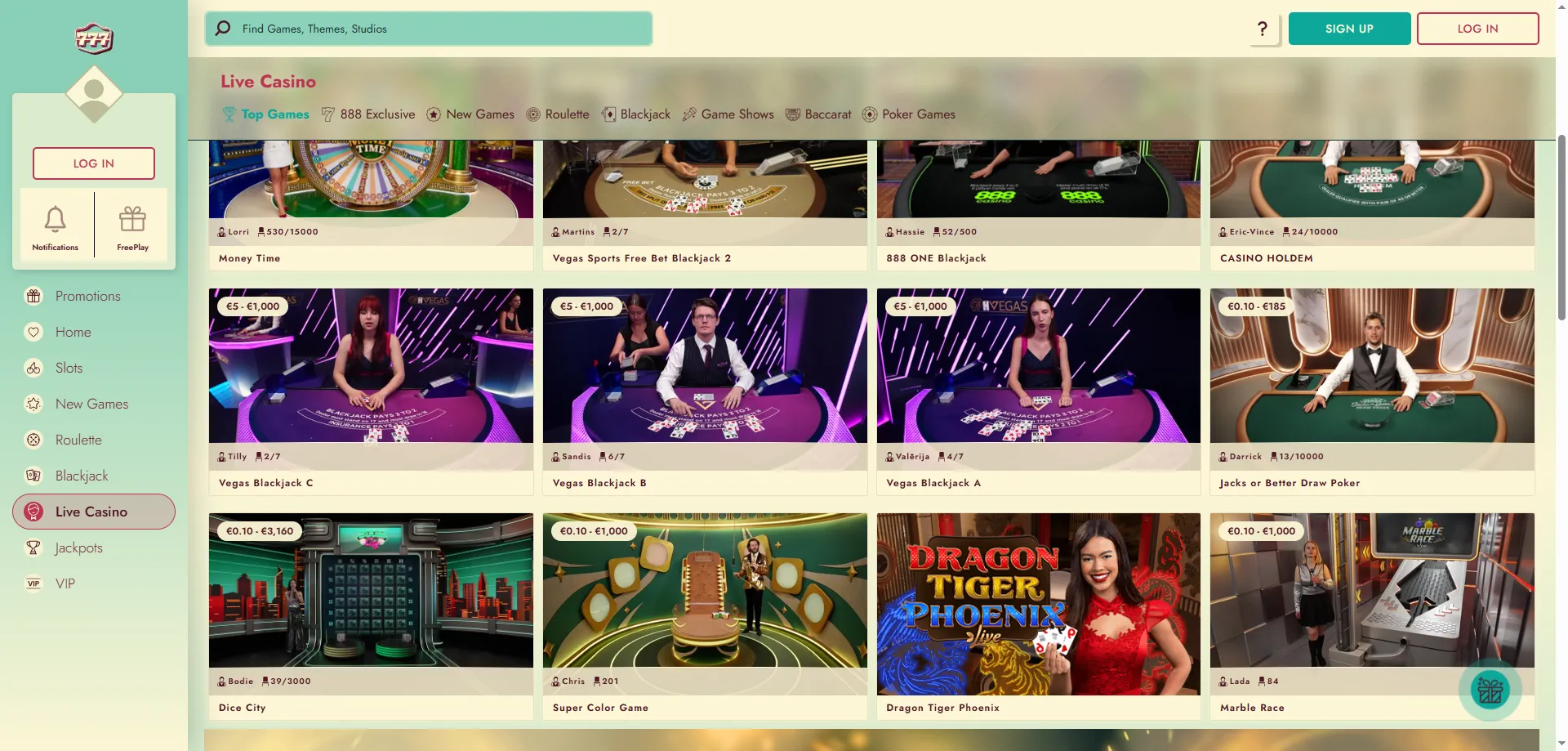 Crazy Time live casino game at 777 Casino — real money wheel show